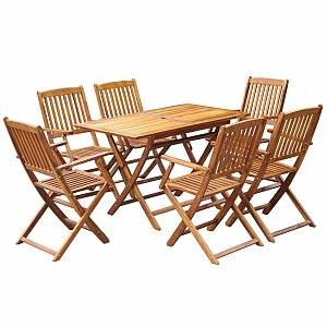 VidaXL Mobilier de jardin 7 pcs Bois d'acacia massif