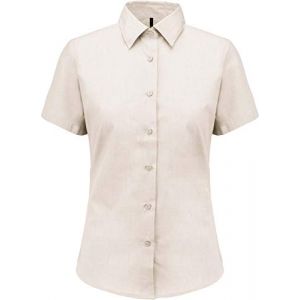 Kariban Judith > Chemise Manches Courtes Femme - Angora, M, Femme
