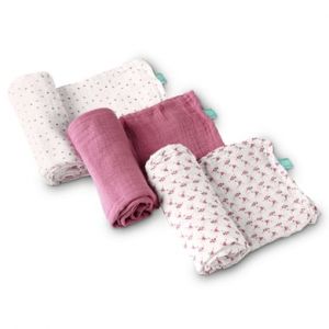 Image de KOALA BABYCARE Langes enfant mousseline Soft Touch violet 80x80 cm lot de 3 - Taille 80x80 cm