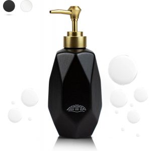 Nimma Distributeur de savon - Pompe à savon 300ML Freestanding - Pompe à savon à main - Pompe à savon - Céramique - Noir