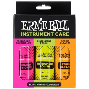 Ernie Ball Instrument Care 3-pack w/Microfiber Polish Cloth