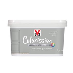 V33 Peinture Colorissim satin gris com&egrave;te