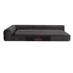 Bjird Panier pour Chien Lit Pour Chien, Housse en Cordura Amovible (Lavable à 30°) Petits & Grands Chiens 100 x 66 cm noir