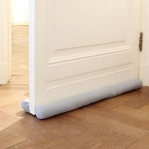 Rori boudin de porte double 70 cm - protection joint sol - gris - contre la traction et le bruit - draft stopper rond