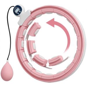 Hula Hoop Cerceau - SPORTNOW - avec Picots de Massage ajustable de 76 à 113 cm de tour de taille 16 segments amovibles, fitness