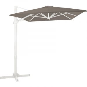 Axi Milad Premium Parasol Déporté Blanc/Taupe - Parasol Déporté Rectangulaire 200x300cm - Parasol Pied Déporté, structure aluminium - Rotation 360