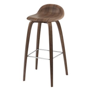 Gubi Tabouret 3d Bar Stool Base En Bois (Noyer Américain - Noyer Américain)