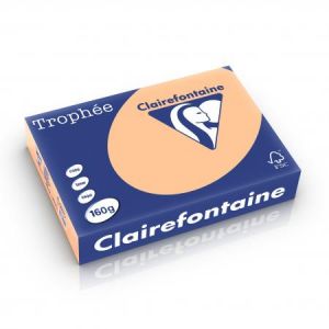 Image de Clairefontaine 1011C - Ramette de 250 feuilles de papier Trophée abricot, A4, 160 g/m²