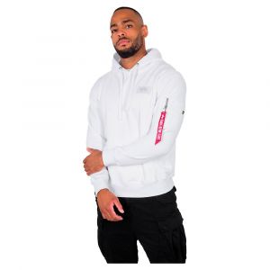 Alpha industries Sweat &Agrave; Capuche Back Print M White