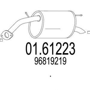 MTS Silencieux arrière (01.61223)