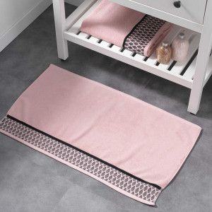 Image de Tapis de Bain Imprimé "Botanica" 50x85cm Rose Prix