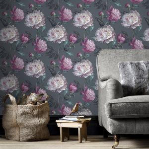 Image de Superfresco Easy Papier peint Fleurs Vintage Pivoine 1005 x 52cm Multicolore