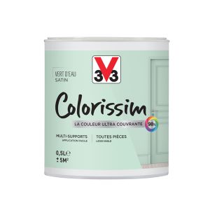 Image de V33 Peinture acrylique multi-supports Colorissim satin vert d'eau 500 ml