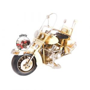 Image de Jardindeco Statuette moto en m&eacute;tal 28 cm Mod&egrave;le 3