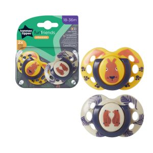 Image de Tommee tippee 2 sucettes Closer to Nature Fun mixte MULTICOLORE