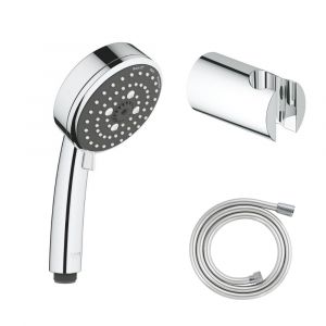 Image de Grohe Douchette 3 jets Vitalio Comfort 100 chromé avec flexible 150 et support rond