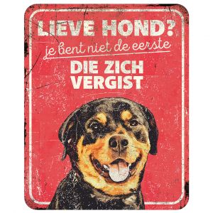 Panneau d'avertissement rottweiler fr D&D Home