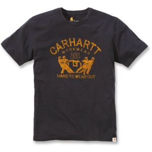 Image de Carhartt T-shirt -102097.034.S008 - Motif Hard to wear out- XXL - Bruyère - Noir