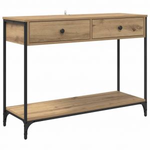 VidaXL Table Console Avec Tiroir Chêne Artisanal 100 X 34,5 X 75 Cm