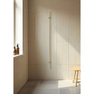 S&egrave;che-serviettes &eacute;lectrique - Create - 1 barre - Or bross&eacute; - 60W/120W