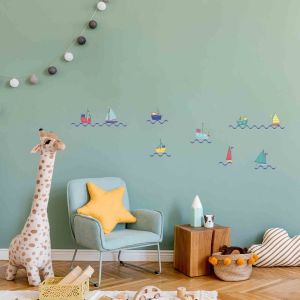 Image de Draeger la carterie Sticker mural PETITS NAVIRES Multicolore