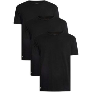 Lacoste T-shirt Lounge manches courtes noir pur (3 unit&eacute;s) - S