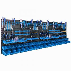 Panneau mural pour outils 230 x 78 cm avec 46 pcs Boîte Bleue XXL