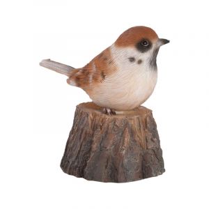 AC-Déco Figurine d'oiseau sonore avec détecteur de mouvement - Moineau - h 10 cm - Livraison gratuite