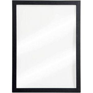 Securit Ardoise murale WOODY, en verre, cadre bois, noir