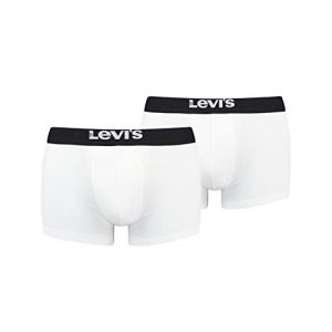 Levi's Trunk sous-vêtement, Durable Blanc/Noir, M (Lot de 2) Hommes