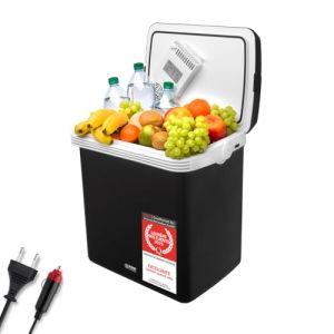 Glacière électrique 32L Boîte Glacière 12/220 V - Portable Voiture Camping - Glaciere Electrique Voiture Noir