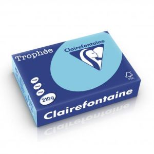 Clairefontaine 2222C - Ramette de 250 feuilles de papier Trophée bleu alizé, A4, 210 g/m²