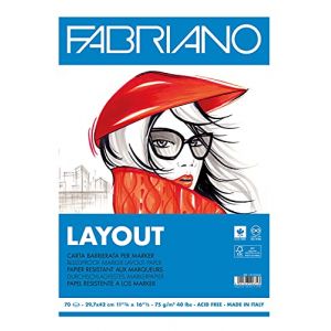 Image de Fabriano Bloc Layout, A3, 29,7 cm x 42 cm, 75 g/m², A3 - 29,7x42cm