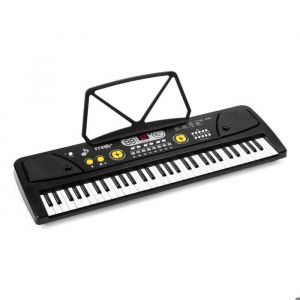 Max KD61 - Clavier &Eacute;lectronique Noir 61 Touches Portable avec Batterie Rechargeable | 200 Sons, 200 Rythmes & Haut-Parleurs Int&eacute;gr&eacute;s