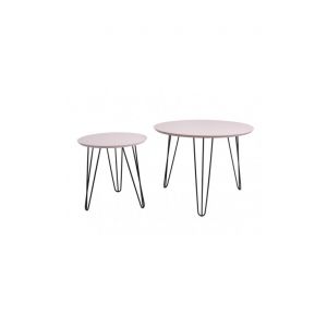 Image de Present time Set de 2 tables d'appoint sparks rose et noir Rose