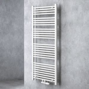 Radiateur de Salle de Bain Sèche-Serviette 140x60cm Tubulaire Vertical Chauffage Électrique Blanc avec Résistance pour Radiateur 800W rhe - Doporro