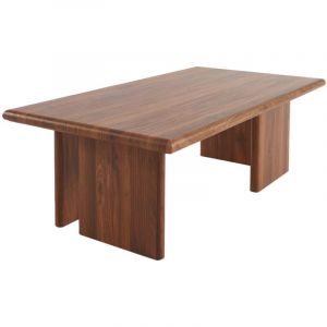 Table basse rectangulaire MDF effet noyer