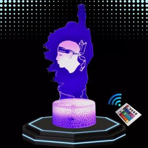 Lampe de Chevet 3D Led Corse Corsica, Veilleuse Changement Couleurs, Lampe Tactile Bureau Chambre, Idée Cadeau Noël Anniversaire