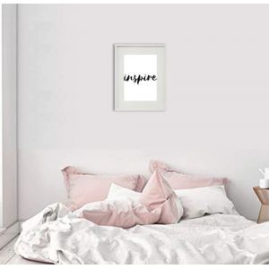 Shot Cadre Photo Inspire 30x40cm avec P e Partout Tableau Bois Verre (BLANC)