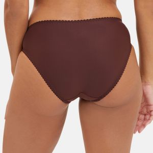 Sans Complexe Slip en dentelle marron
