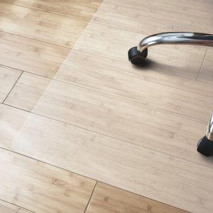 Image de Tapis de protection R&eacute;volution pour sol de chaise de bureau pour parquet et sol stratifi&eacute;, Transparent, 90 x 120 cm
