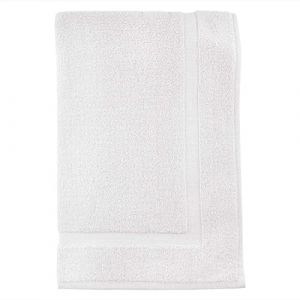 Soleil d'Ocre Tapis de bain en coton 800 gr/m2 LAGUNE blanc, par