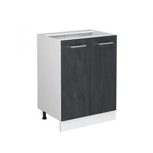 Vicco - Meuble bas de cuisine R-Line, Béton noir, 60 cm sans plan de travail