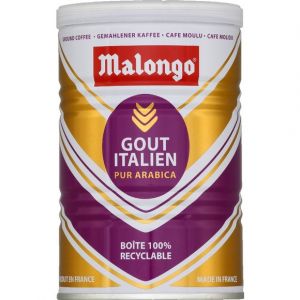 Malongo Café moulu pur arabica, goût italien - La boîte de 250g