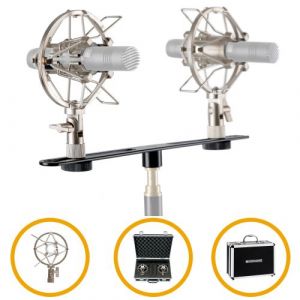 Pronomic Set d'accessoires stéréo pour microphones à petite membrane dans un coffre