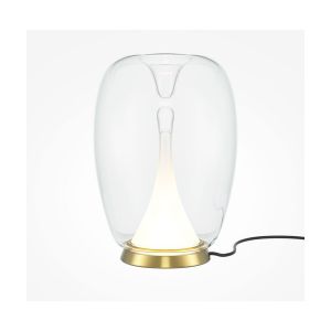 Lampe de table globe en verre et aluminium doré 20x27,2cm Splash - Maytoni