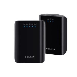 Belkin F5D4081fr - Pack de 2 Adaptateurs CPL AV Share 3 ports 200Mbps