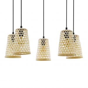 Image de Eglo Suspension CLAVERDON Noir, 5 lumières - Jeune - Intérieur - CLAVERDON - Délai de livraison moyen: 10 à 14 jours ouvrés. Port gratuit France métropolitaine et Belgique dès 100 €.