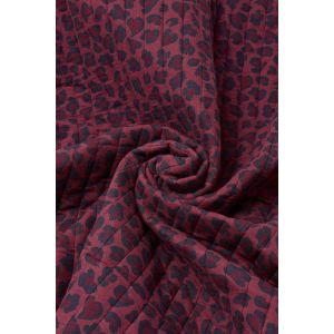 Coupon 2m matelass&eacute; coton l&eacute;opard bordeaux - d Couture - d Couture - Mondial Tissus