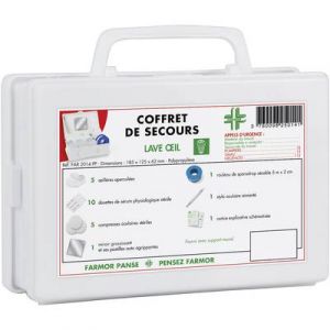 Farmor Coffret de secours Lave oeil avec stylo oculaire-FAR2014PP